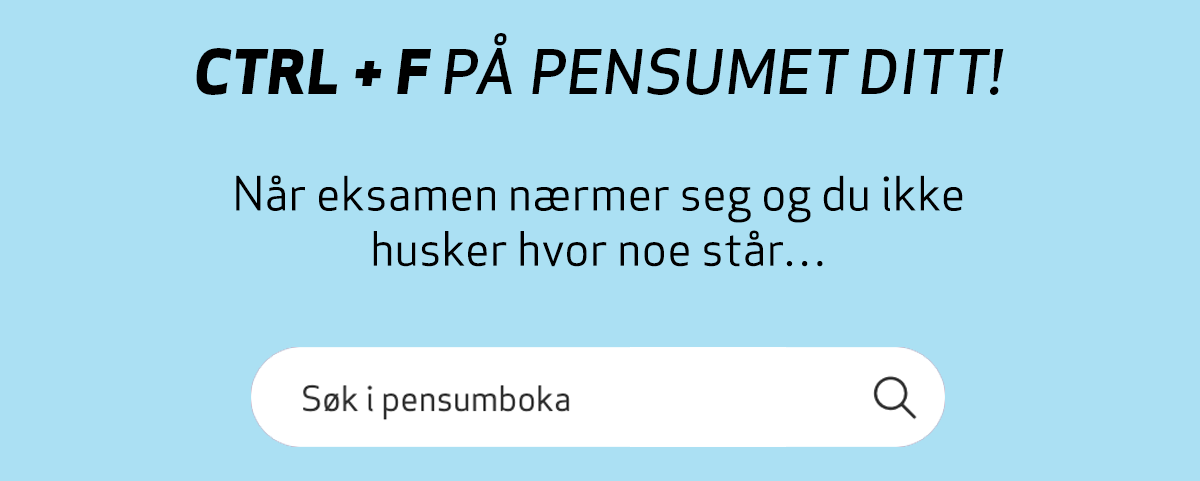 Eksamen? Søk direkte i pensumboka