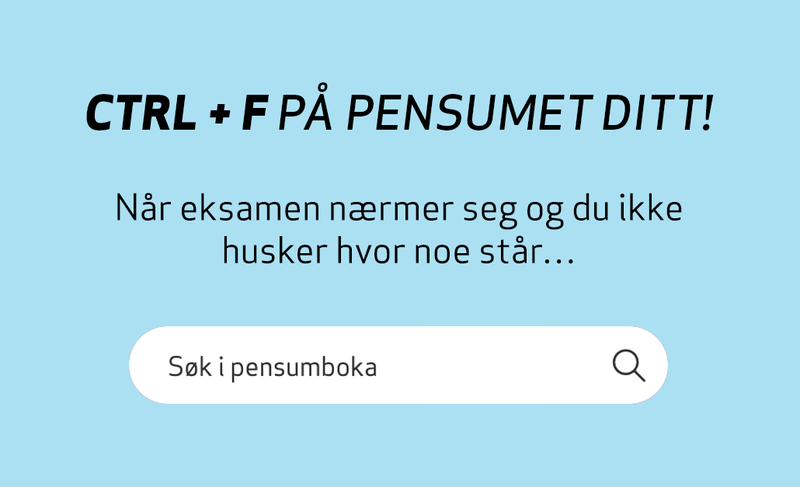 Eksamen? Søk direkte i pensumboka