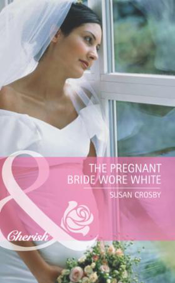 The pregnant bride wore white