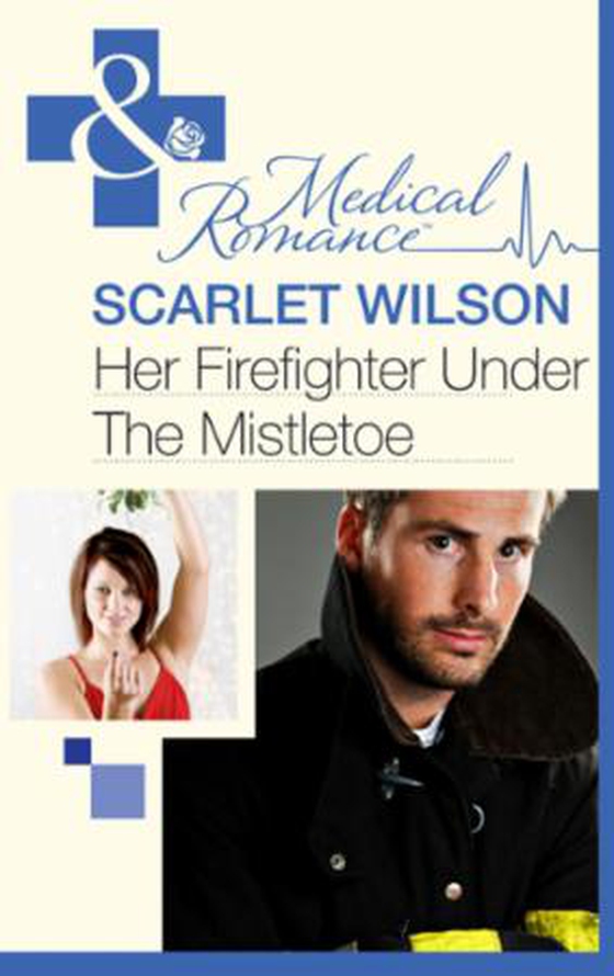 Her firefighter under the mistletoe