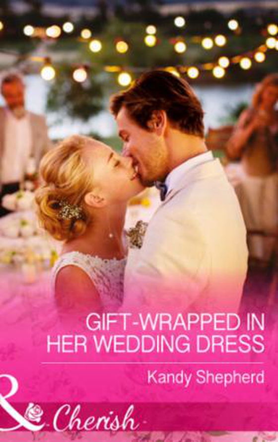 Gift-wrapped in her wedding dress