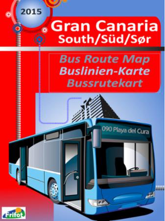 Gran Canaria south = Gran Canaria süd : Buslinien-Karte = Gran Canaria sør :  bussrutekart