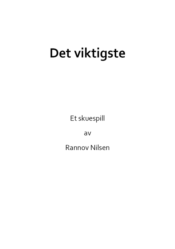 Det viktigste
