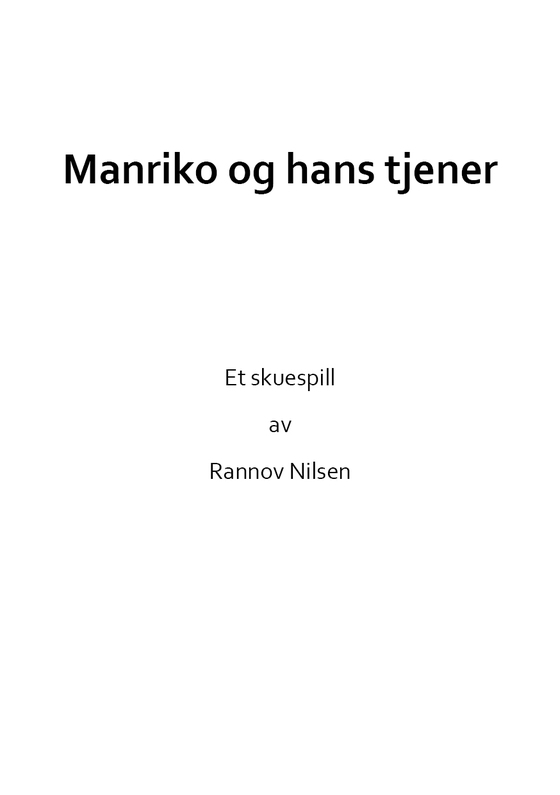 Manriko og hans tjener