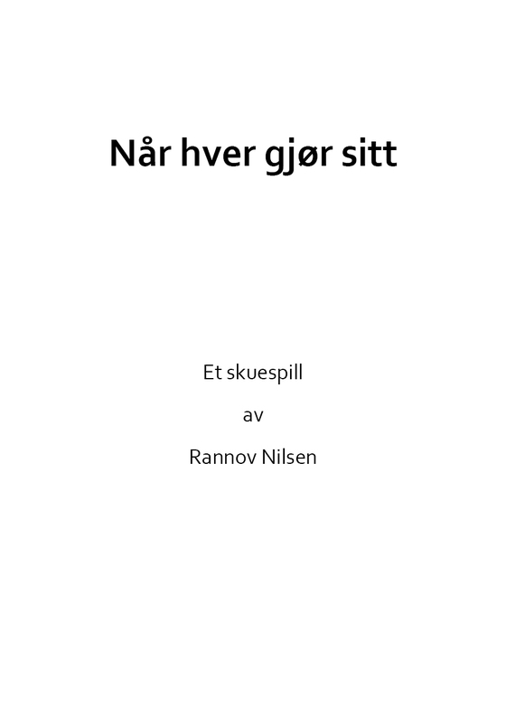 Når hver gjør sitt