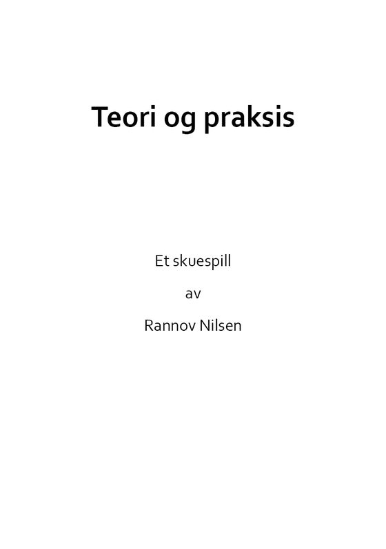 Teori og praksis